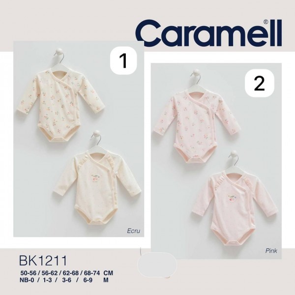 Пара Бодиков Для Девочки Caramell (0/1-3/3-6/6-9мес.)