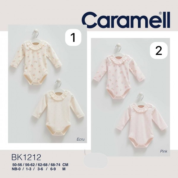 Пара Бодиков Для Девочки Caramell (0/1-3/3-6/6-9мес.)