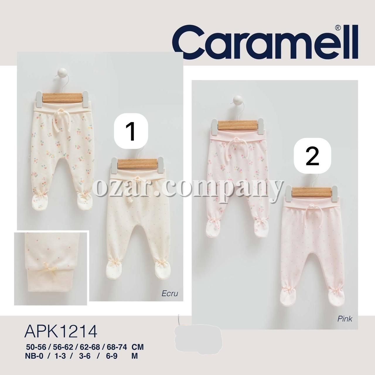 Пара Ползунков Для Девочки Caramell (0/1-3/3-6/6-9мес.)
