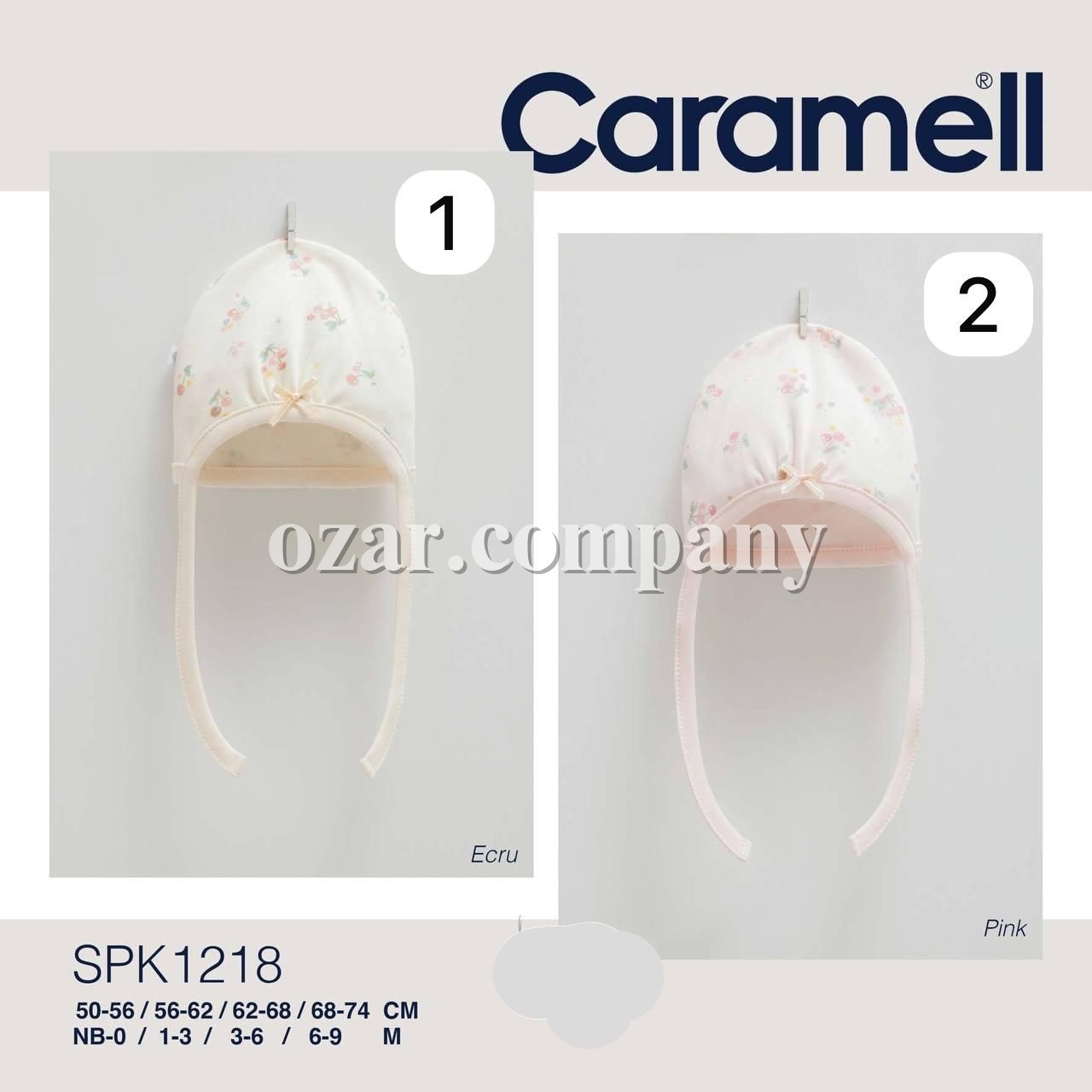 Шапочка Для Девочки Caramell (0/1-3/3-6/6-9мес.)