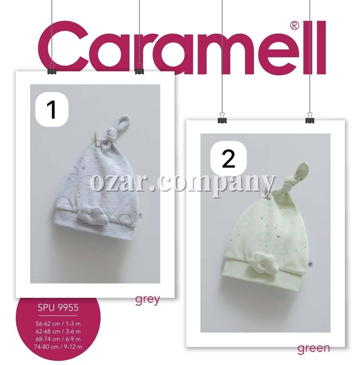 Шапочка Для Новорождённых Caramell (1-3/3-6/6-9/9-12мес.)