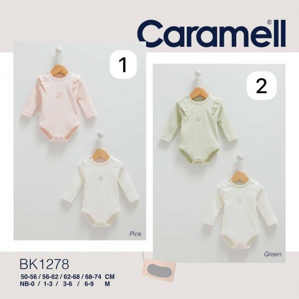 Пара Бодиков Для Девочки Caramell (0/1-3/3-6/6-9мес.)