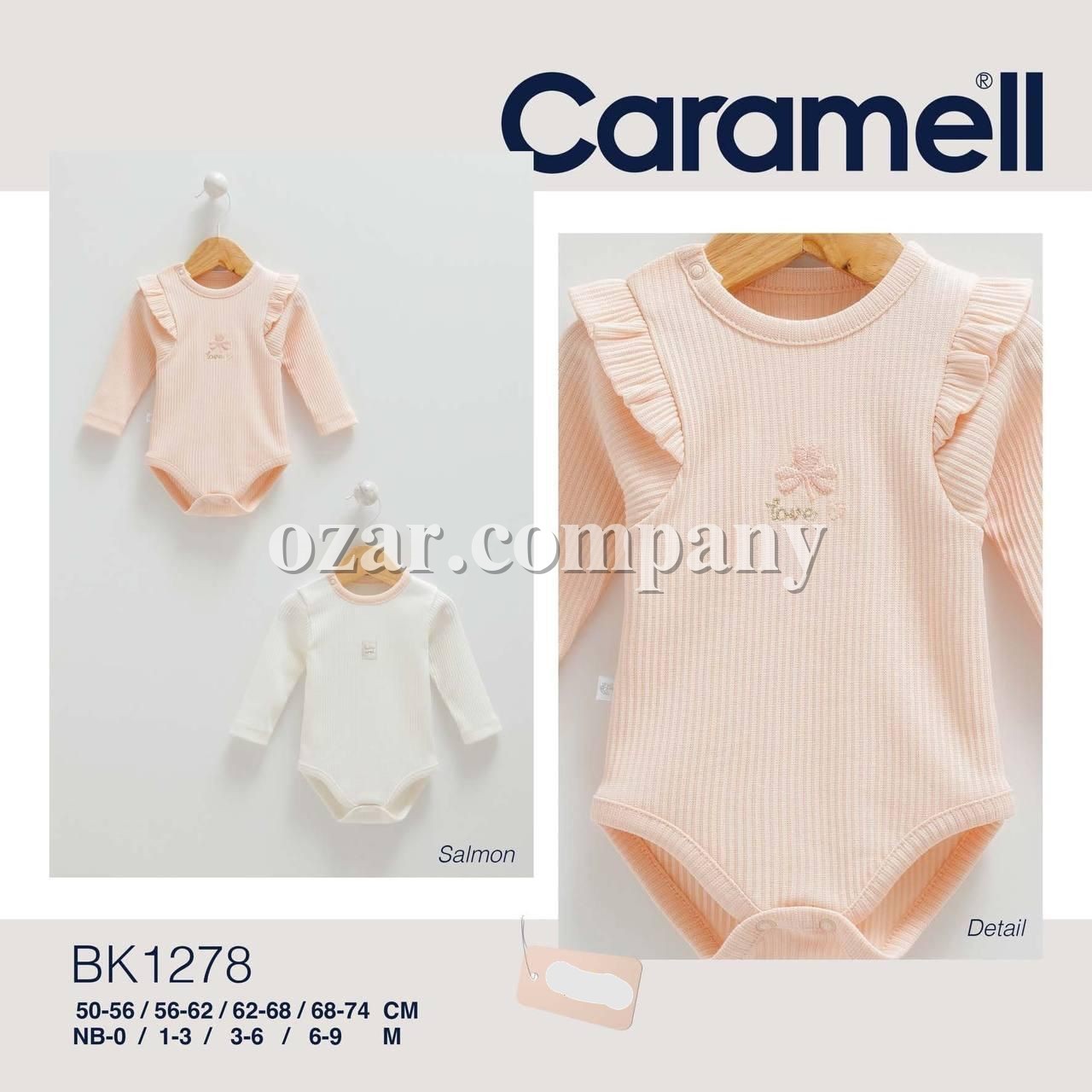 Пара Бодиков Для Девочки Caramell (0/1-3/3-6/6-9мес.)