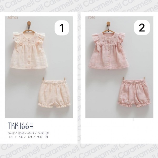 Муслиновый Костюм Для Девочки Caramell (1-3/3-6/6-9/9-12мес.)