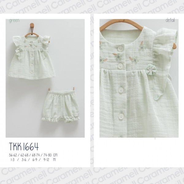 Муслиновый Костюм Для Девочки Caramell (1-3/3-6/6-9/9-12мес.)