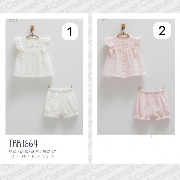 Муслиновый Костюм Для Девочки Caramell (1-3/3-6/6-9/9-12мес.)