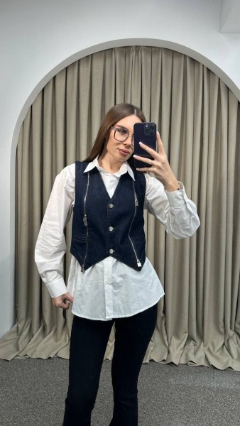 Женская Рубашка + Жилет Cute