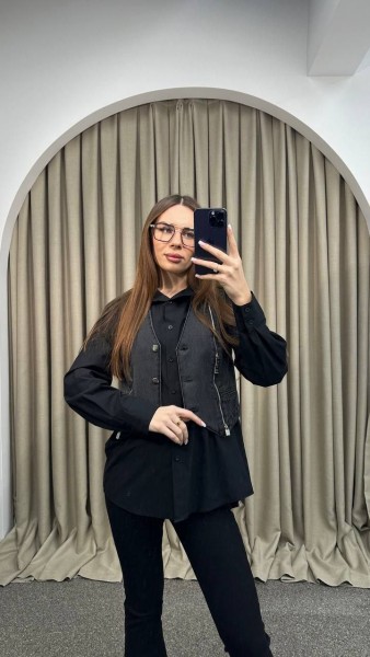 Женская Рубашка + Жилет Cute