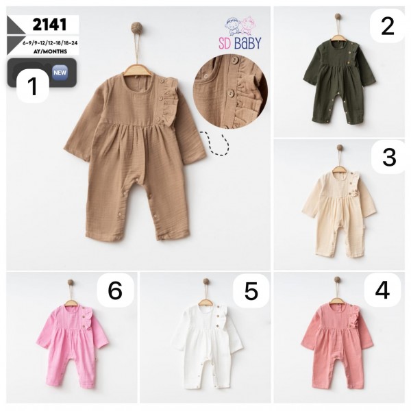Муслиновый Человечек Для Девочки SD Baby (6-9/9-12/12-18/18-24мес.)