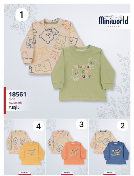 Свитшот Для Мальчика Miniworld (3-6/6-9/9-12/12-18мес. по 2шт.)