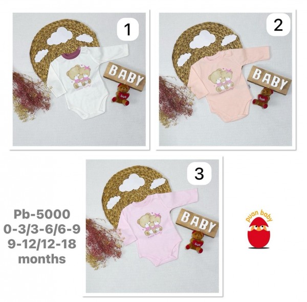 Бодик Для Девочки Puan Baby (0-3/3-6/6-9/9-12/12-18мес.)