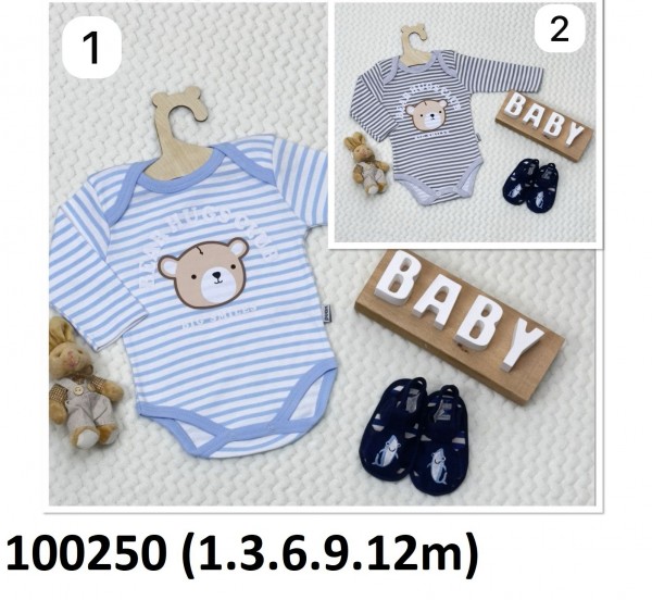 Бодик Для Мальчика Puan Baby (0-3/3-6/6-9/9-12/12-18мес.)