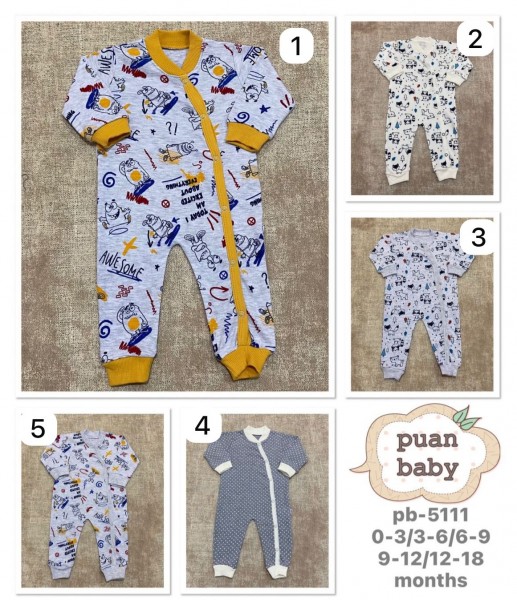 Человечек Для Мальчика Puan Baby (0-3/3-6/6-9/9-12/12-18мес.)