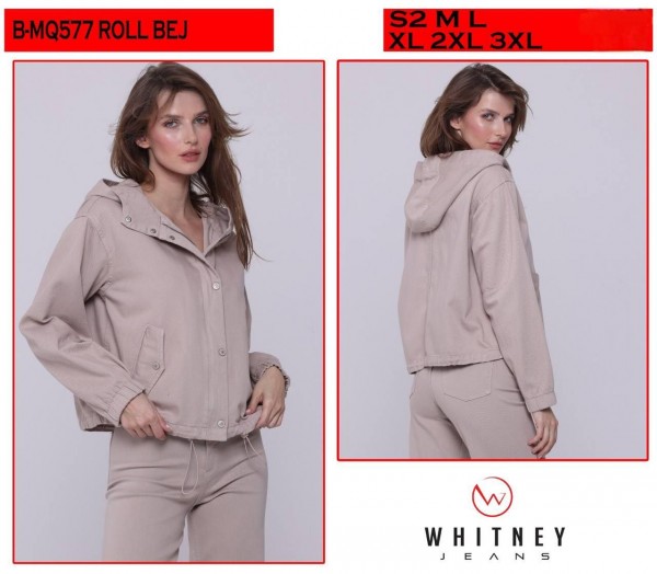 Женский Джинсовый Пиджак Whitney (Большие размеры)