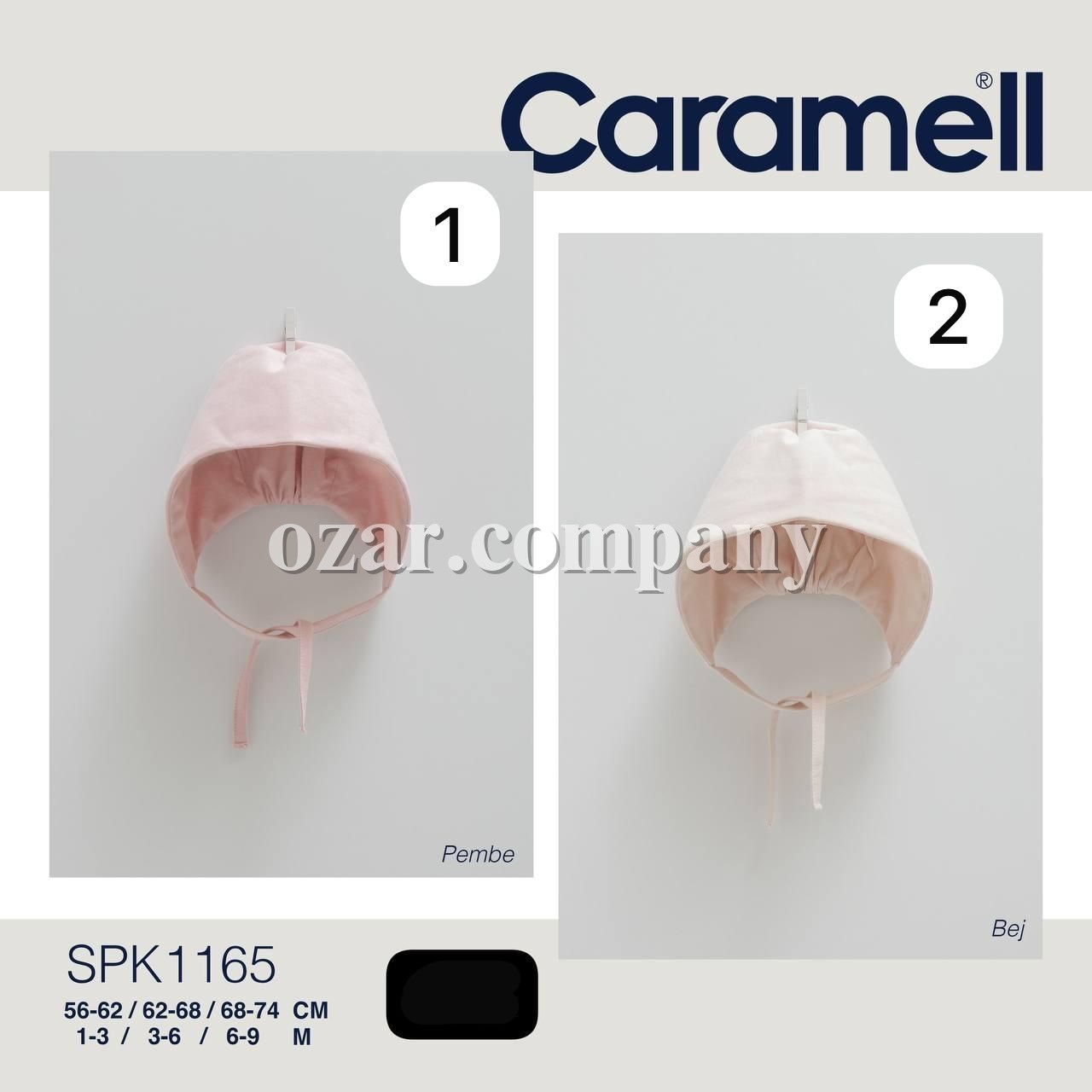 Шапочка Для Девочки Caramell (1-3/3-6/6-9мес.)