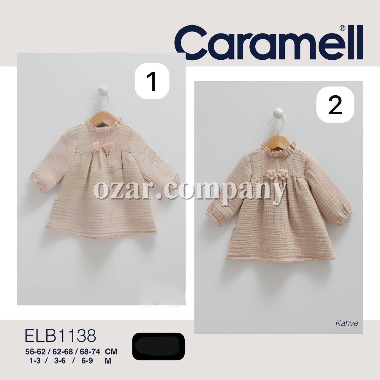 Муслиновое Платье Для Девочки Caramell (1-3/3-6/6-9мес.)