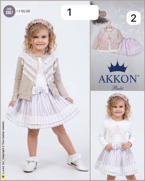 Костюм Тройка Для Девочки Akkon (1-2-3-4лет)