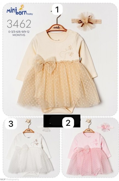 Бодик Для Девочки Miniborn (0-3/3-6/6-9/9-12мес.)