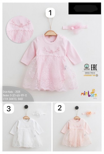 Бодик Для Девочки Miniborn (0-3/3-6/6-9/9-12мес.)