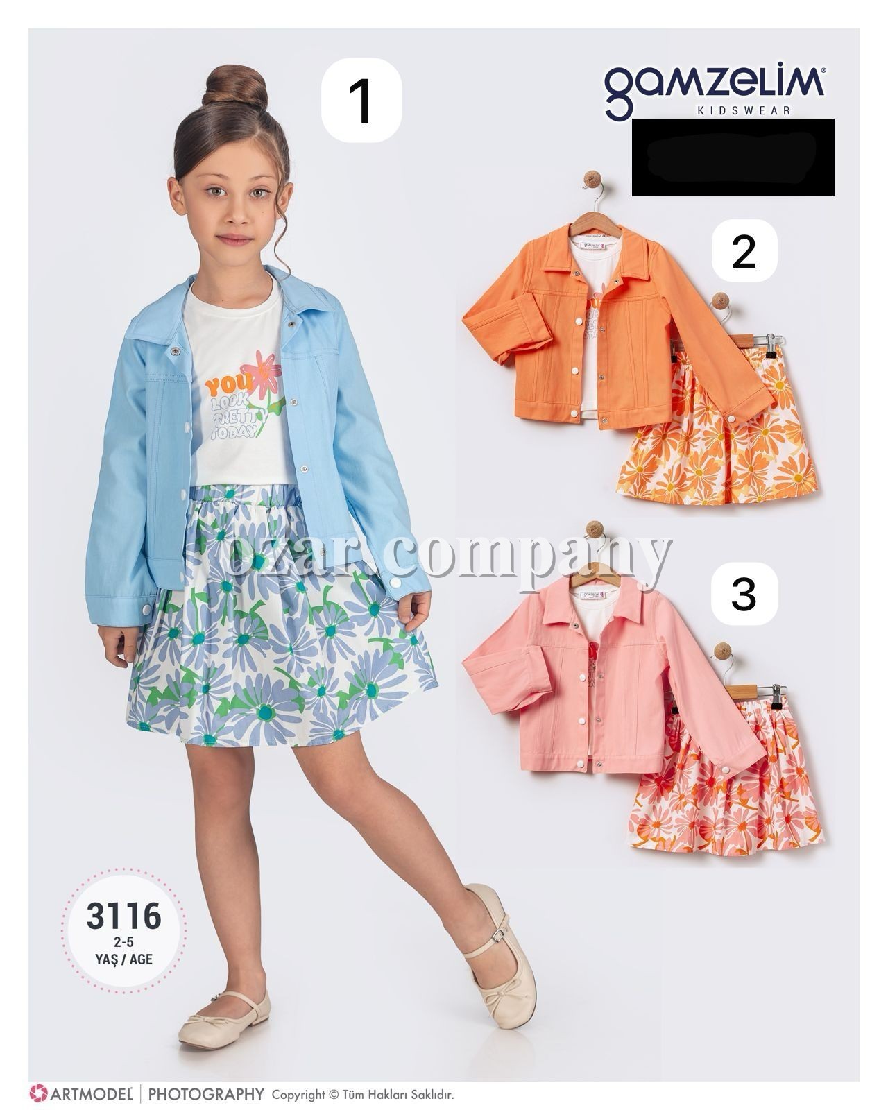 Костюм Тройка Для Девочки Gamzelim (2-3-4-5лет)