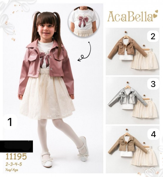 Костюм Тройка Для Девочки Aca Bella (2-3-4-5лет)