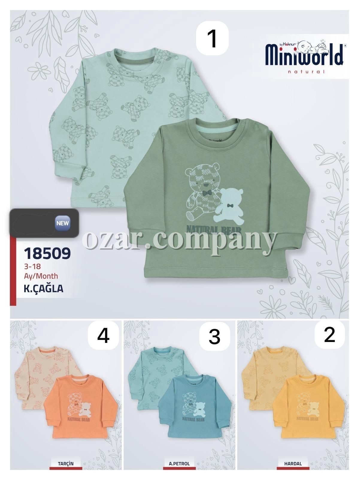Свитшот Для Мальчика Miniworld (3-6/6-9/9-12/12-18мес. по 2шт.)
