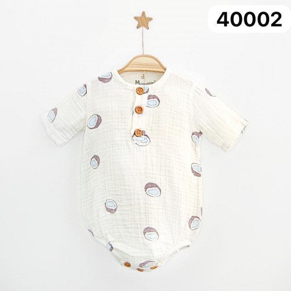 Муслиновый Бодик Для Новорождённых MiniBubbles (0-3/3-6/6-9/9-12/12-18мес.)