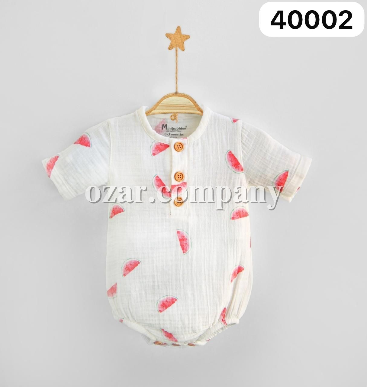 Муслиновый Бодик Для Новорождённых MiniBubbles (0-3/3-6/6-9/9-12/12-18мес.)