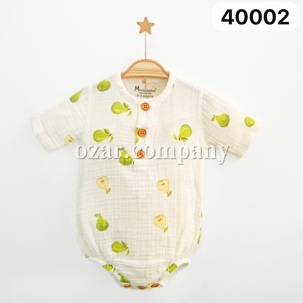 Муслиновый Бодик Для Новорождённых MiniBubbles (0-3/3-6/6-9/9-12/12-18мес.)