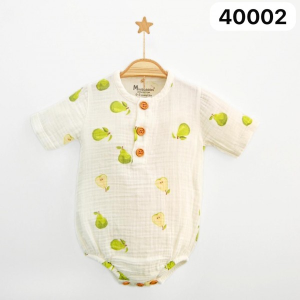 Муслиновый Бодик Для Новорождённых MiniBubbles (0-3/3-6/6-9/9-12/12-18мес.)