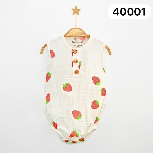 Муслиновый Бодик Для Новорождённых MiniBubbles (0-3/3-6/6-9/9-12/12-18мес.)
