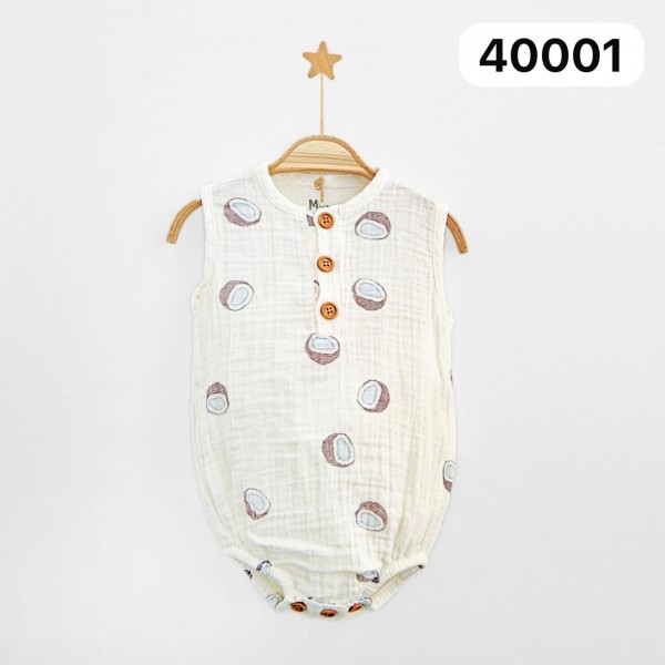 Муслиновый Бодик Для Новорождённых MiniBubbles (0-3/3-6/6-9/9-12/12-18мес.)