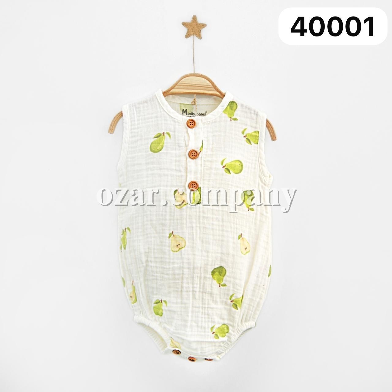 Муслиновый Бодик Для Новорождённых MiniBubbles (0-3/3-6/6-9/9-12/12-18мес.)