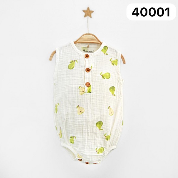Муслиновый Бодик Для Новорождённых MiniBubbles (0-3/3-6/6-9/9-12/12-18мес.)