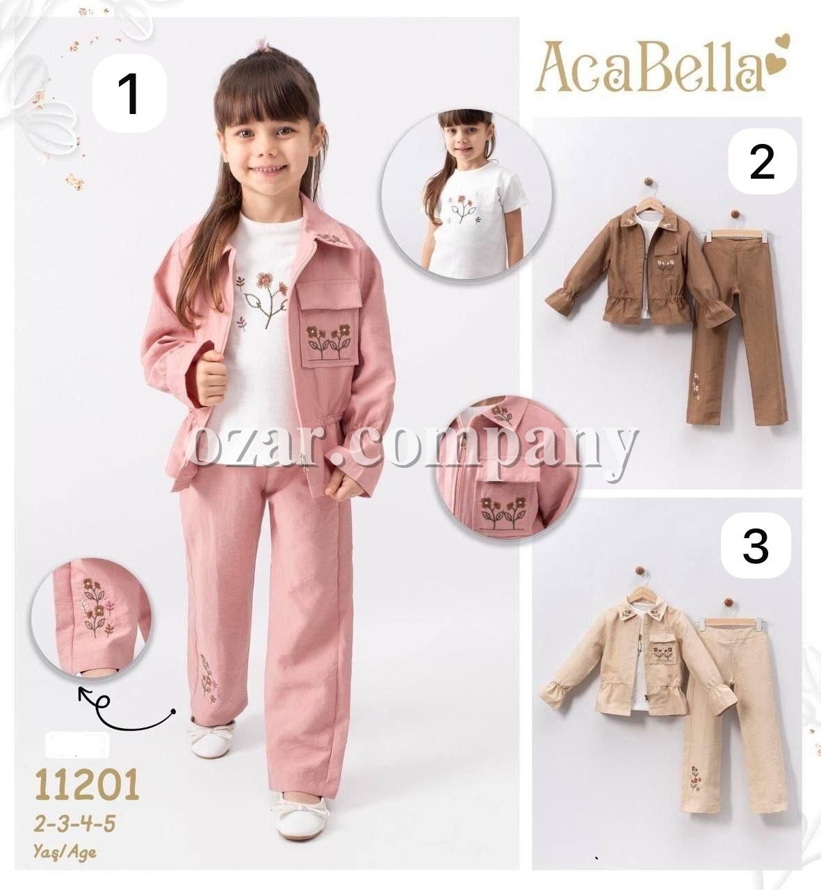 Костюм Тройка Для Девочки Aca Bella (2-3-4-5лет)