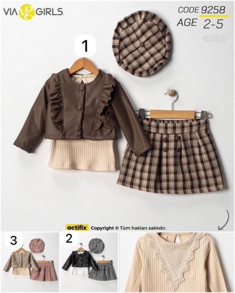 Костюм Тройка Для Девочки Via Girls (2-3-4-5лет)