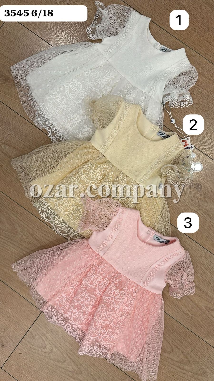 Платье Для Девочки Miniborn (6-9-12-18мес.)