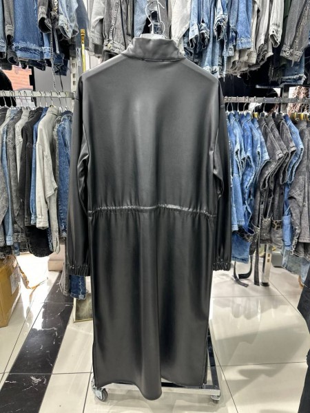 Женское Платье Из Эко Кожи Prada (Большие размеры)