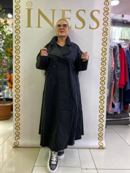Женский Джинсовый Плащ Iness (Большие размеры)