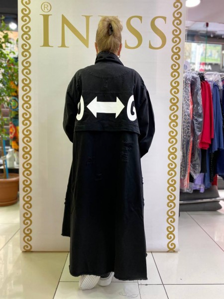 Женский Джинсовый Плащ Iness (Большие размеры)