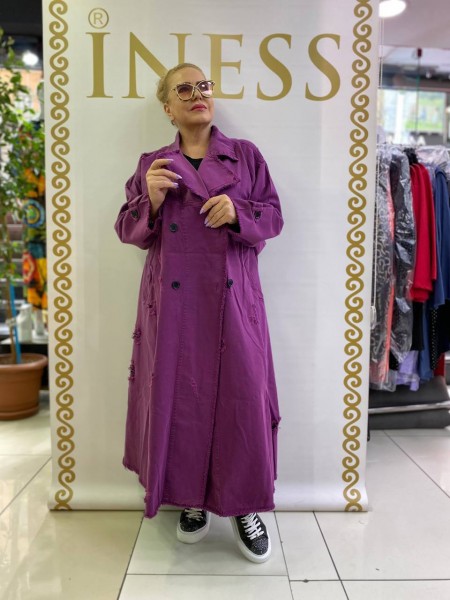 Женский Джинсовый Плащ Iness (Большие размеры)
