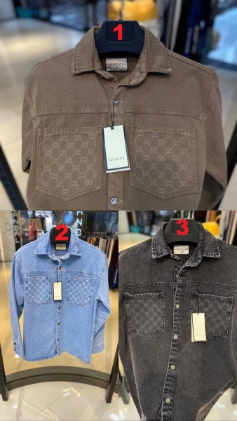 Мужская Джинсовая Рубашка Gucci