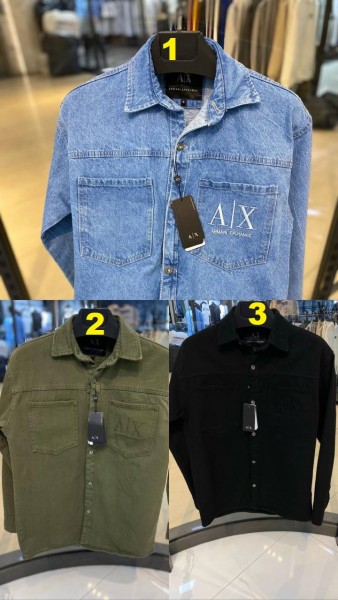 Мужская Джинсовая Рубашка Armani Exchange