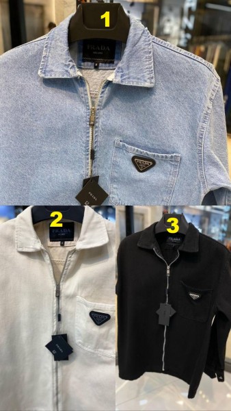 Мужская Джинсовая Рубашка Prada