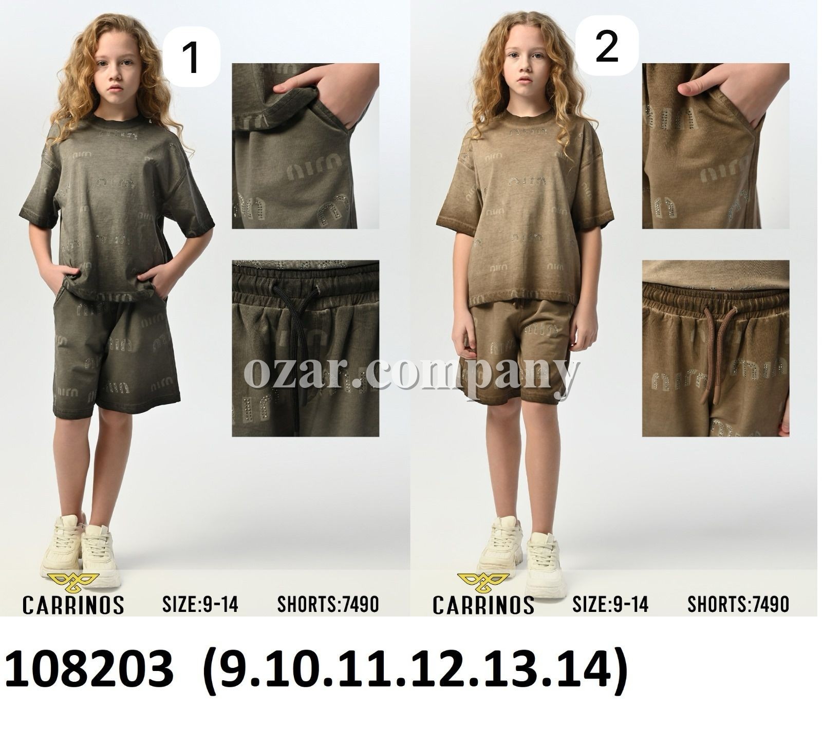 Шорты Для Девочки Carrinos (9-10-11-12-13-14лет)