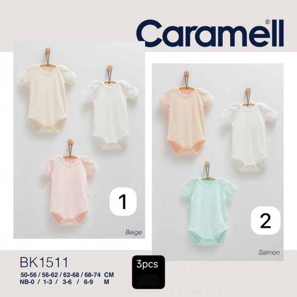 Комплект Бодиков Для Девочки Caramell (0/1-3/3-6/6-9мес.)
