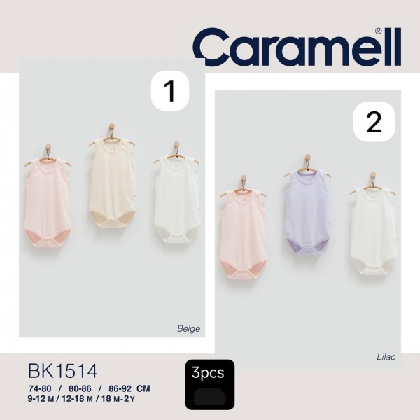 Комплект Бодиков Для Девочки Caramell (9-12/12-18/18-24мес.)