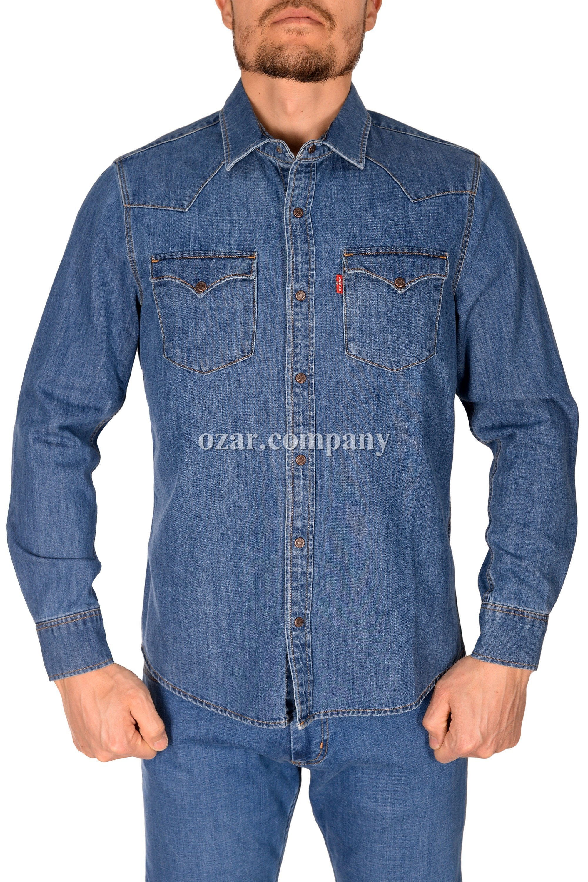 Мужская Джинсовая Рубашка Levis
