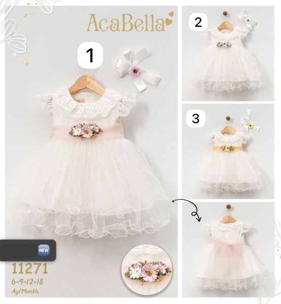 Нарядное Платье Для Девочки Aca Bella (6-9-12-18мес.) 