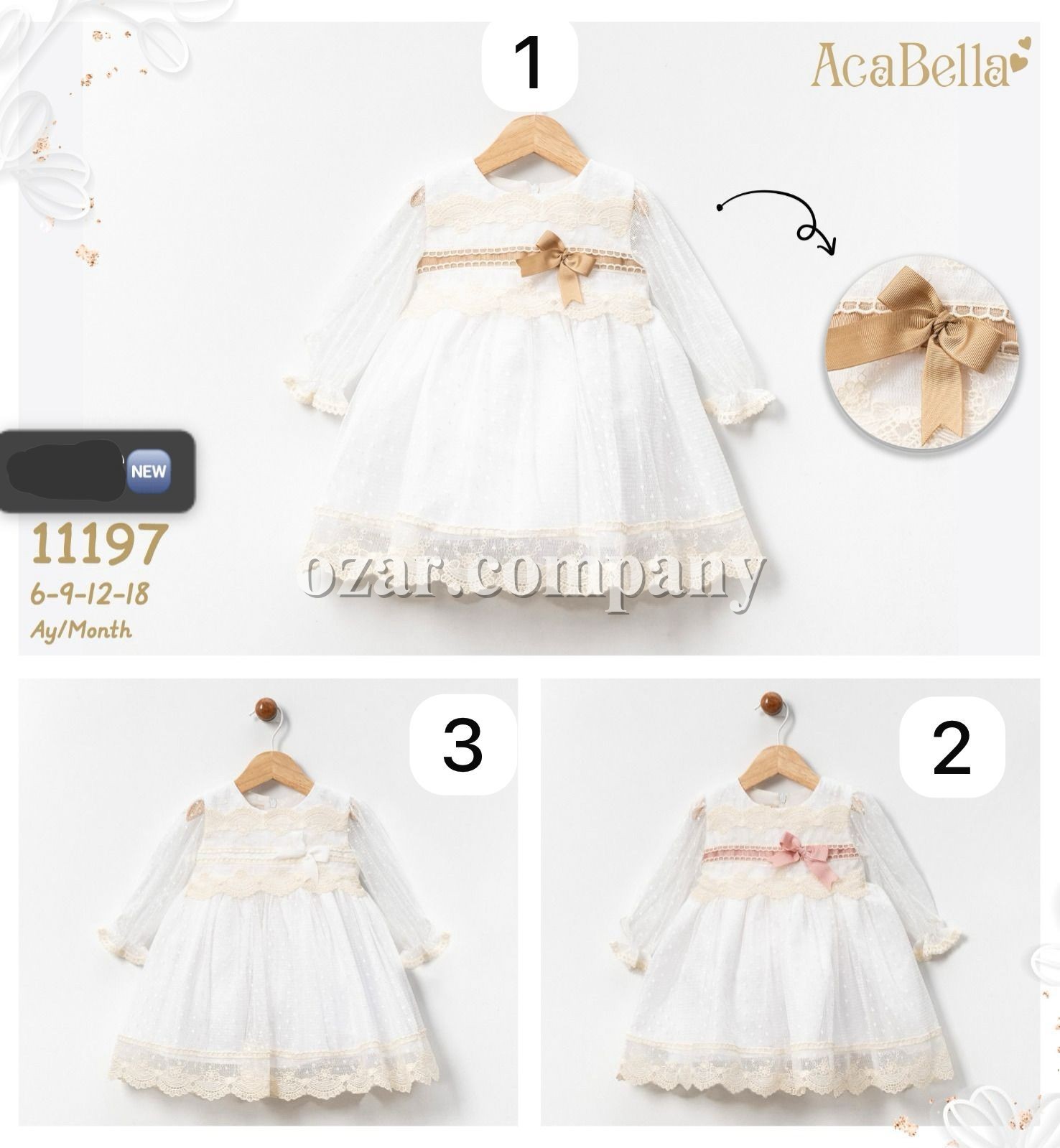 Нарядное Платье Для Девочки Aca Bella (6-9-12-18мес.) 